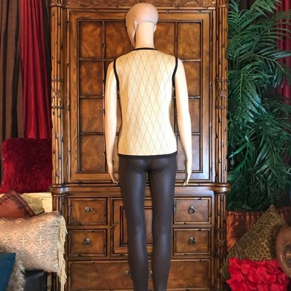 NWOT Kasper Argyle Sweater Knit Tank - Picture 4 of 7